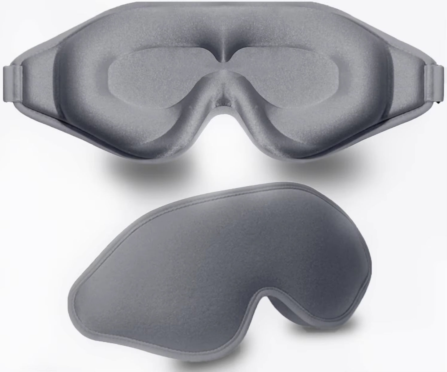 Sleep Mask 3D Deep Contoured Eye Covers for Sleeping and Traveling Complete Light Blocking Soft Breathable with Adjustable Strap