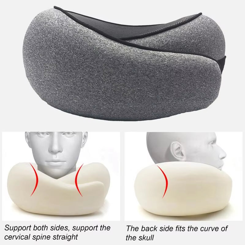 Memory Foam Neck Pillow Cervical Vertebra Travel Portable Noon Break Aircraft U Type of Pillow Sleep Camping Pillow Carry Bag