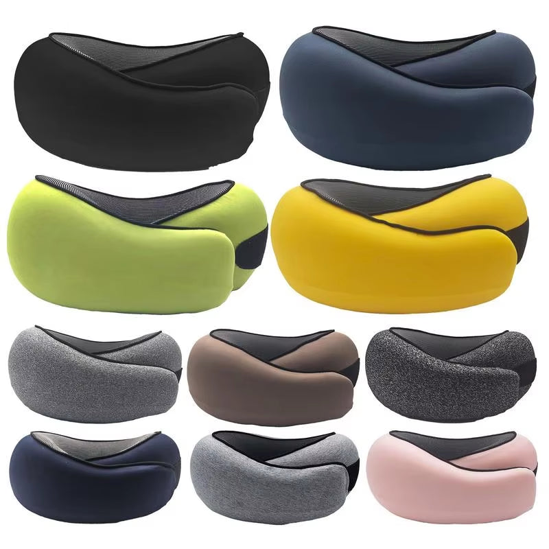 Memory Foam Neck Pillow Cervical Vertebra Travel Portable Noon Break Aircraft U Type of Pillow Sleep Camping Pillow Carry Bag